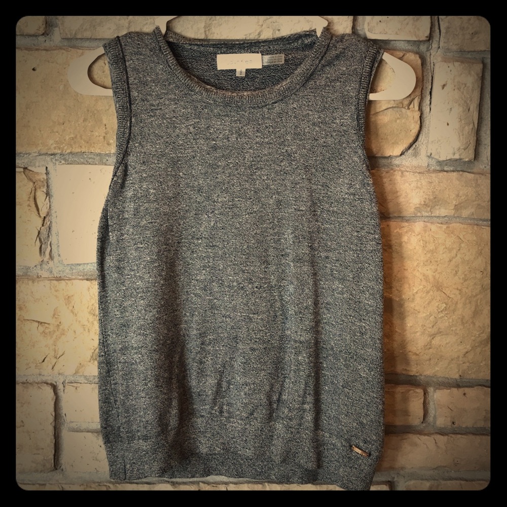 Calvin Klein gray sweater tank. Size M
